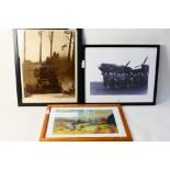 Three framed prints comprising Britain P