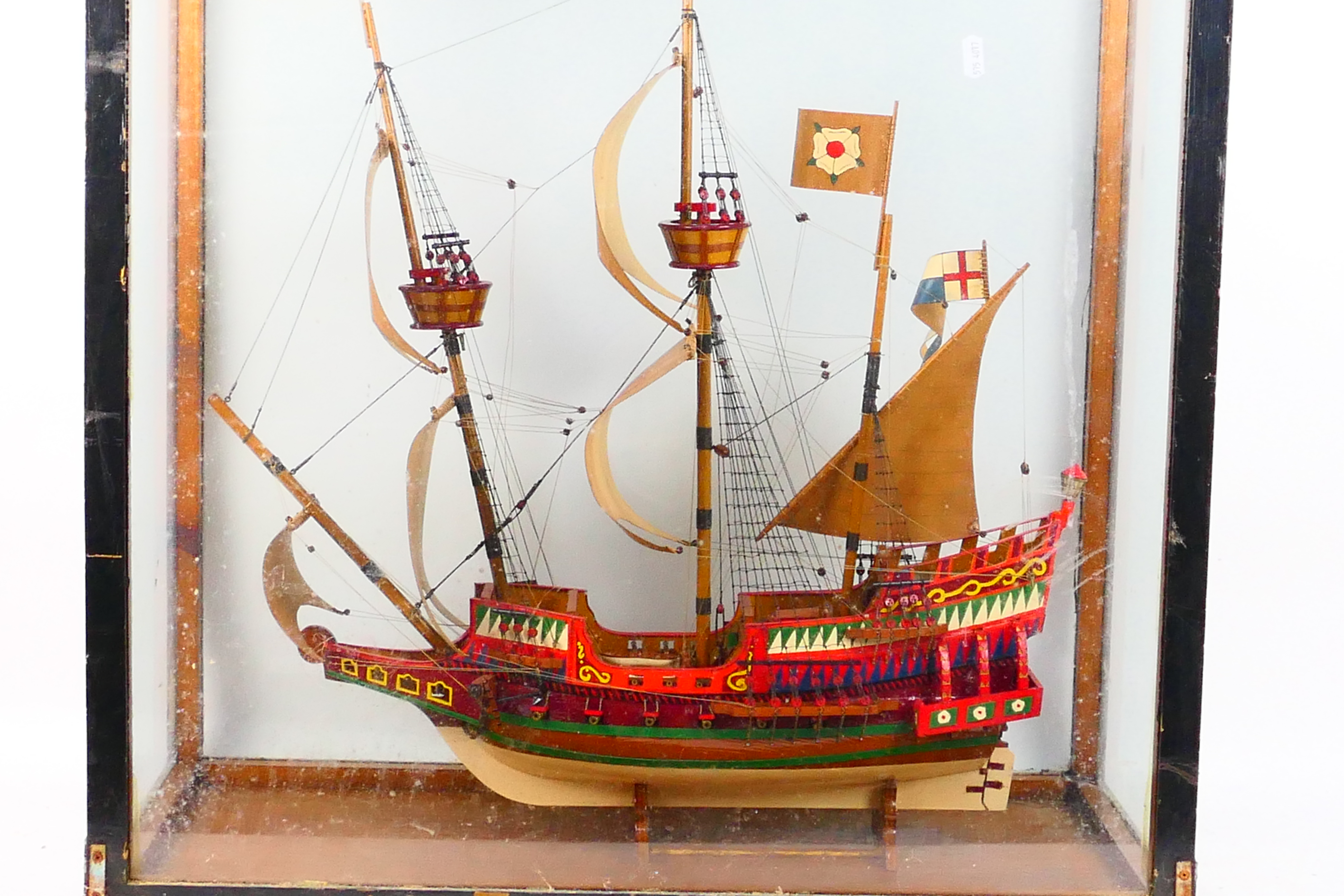 A large model of a three masted ship, ho - Image 5 of 5