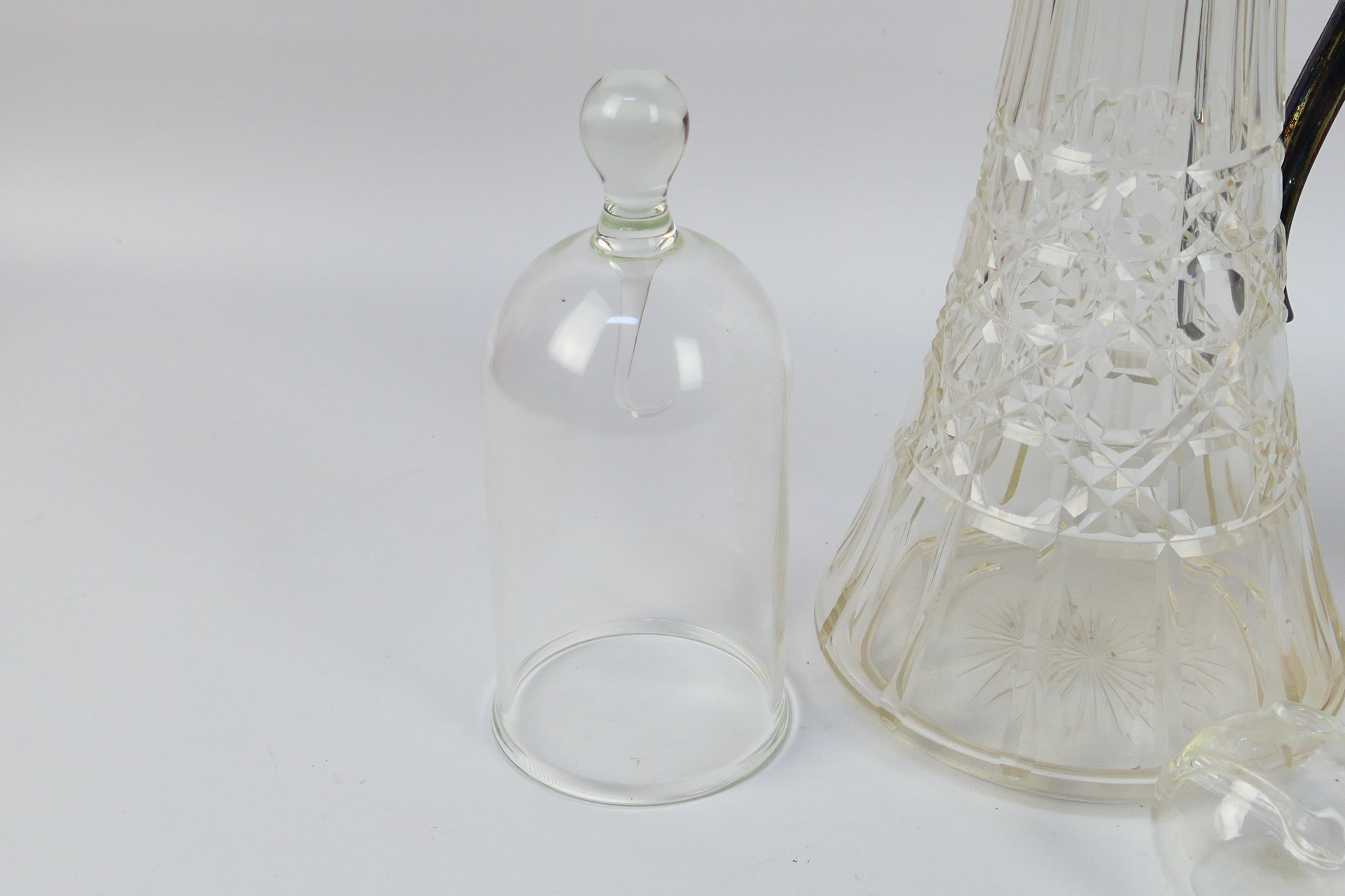 A cut glass decanter with plated mount, - Image 4 of 6