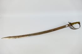 A sword with 74 cm (l) single edge curve