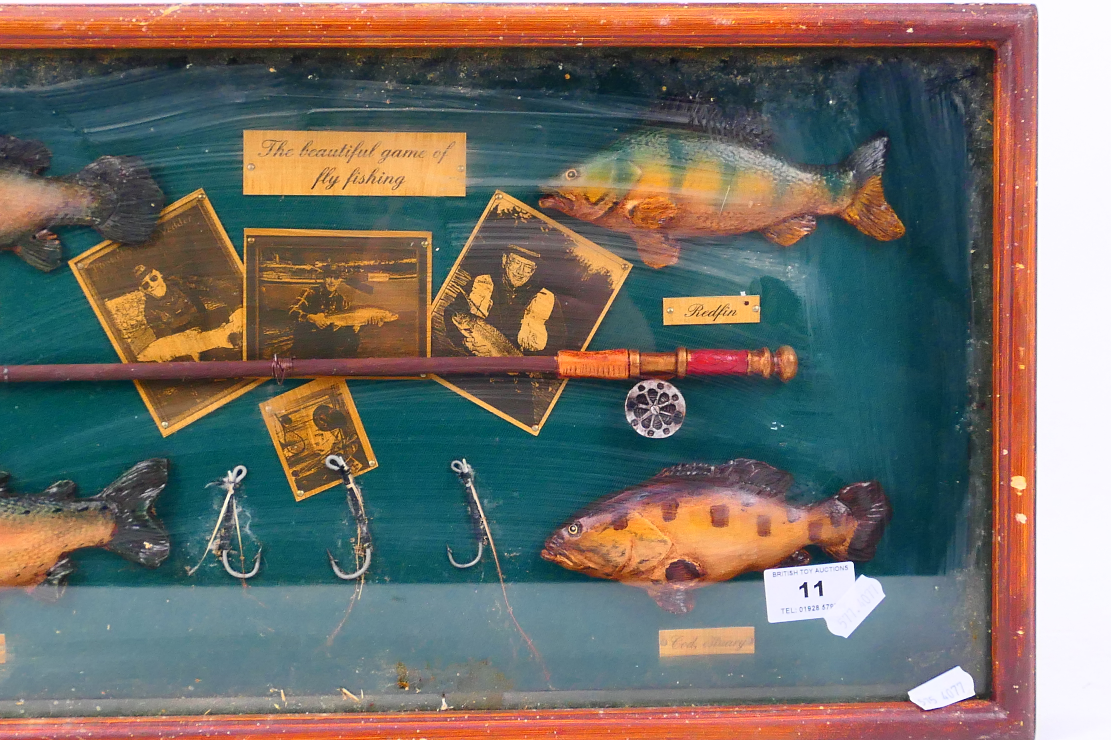A decorative fly fishing framed montage - Image 3 of 4