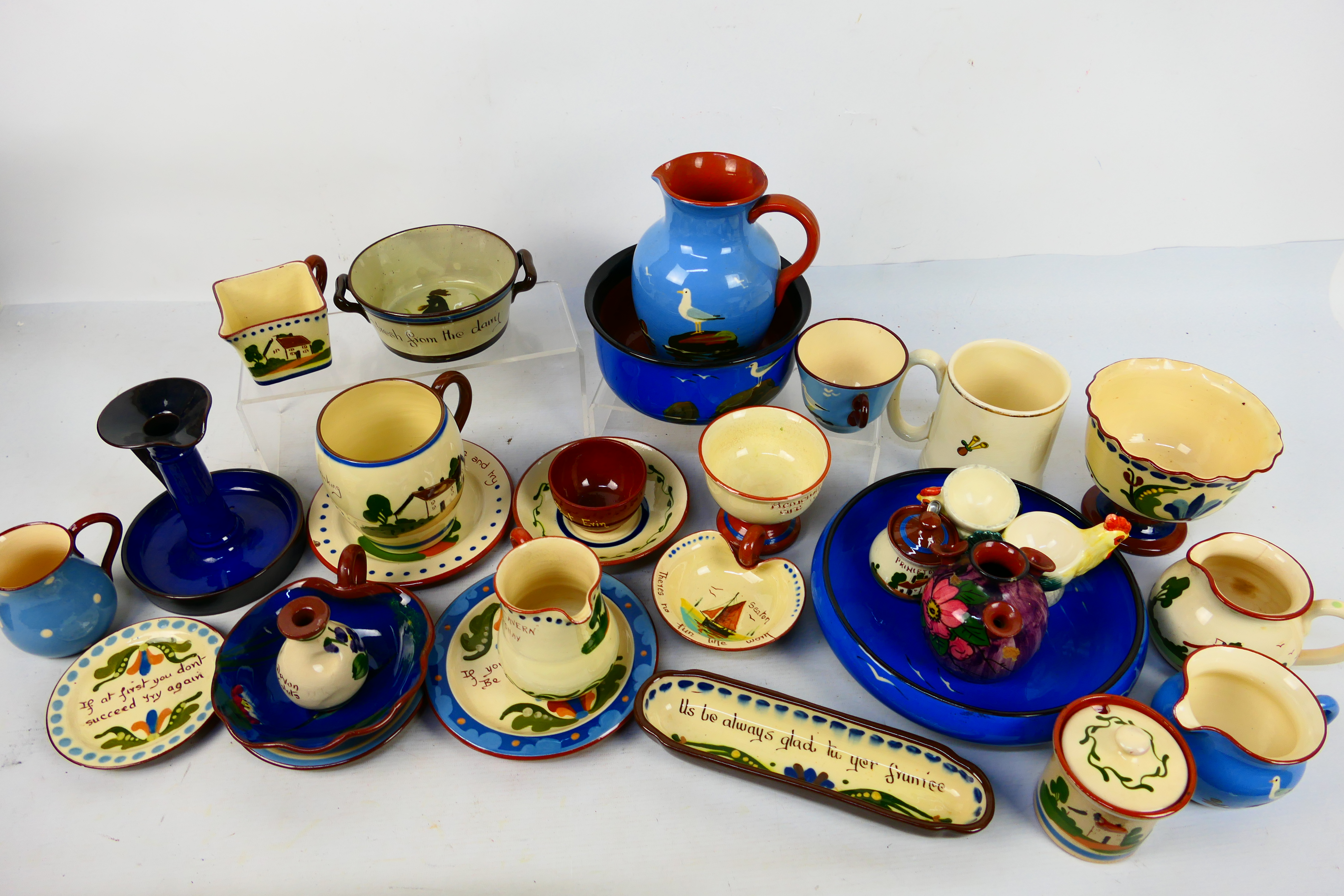 A collection of Torquay pottery wares to