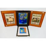 A framed floral still life on board, 26