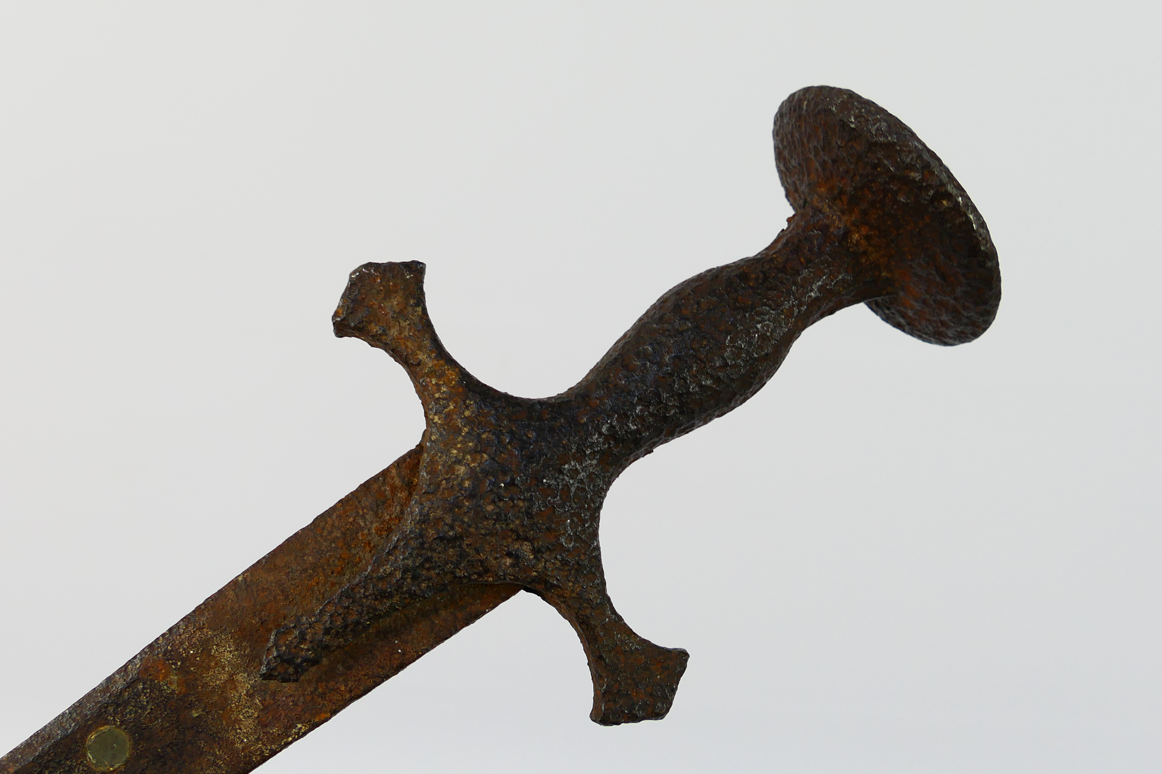An talwar type sword, 71 cm (l) curved b - Image 7 of 10