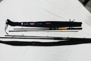 Two rods comprising a two piece John Wilson Prime 11' Match and a two piece Shakespeare Premiere