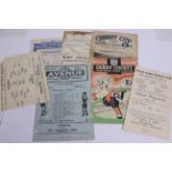 Football Programmes, 1940s selection inc