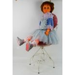 Prima Toys - A large vintage doll with sleeping eyes approximately 36 inches tall.