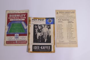 Burnley Football Programmes, Away at HSV