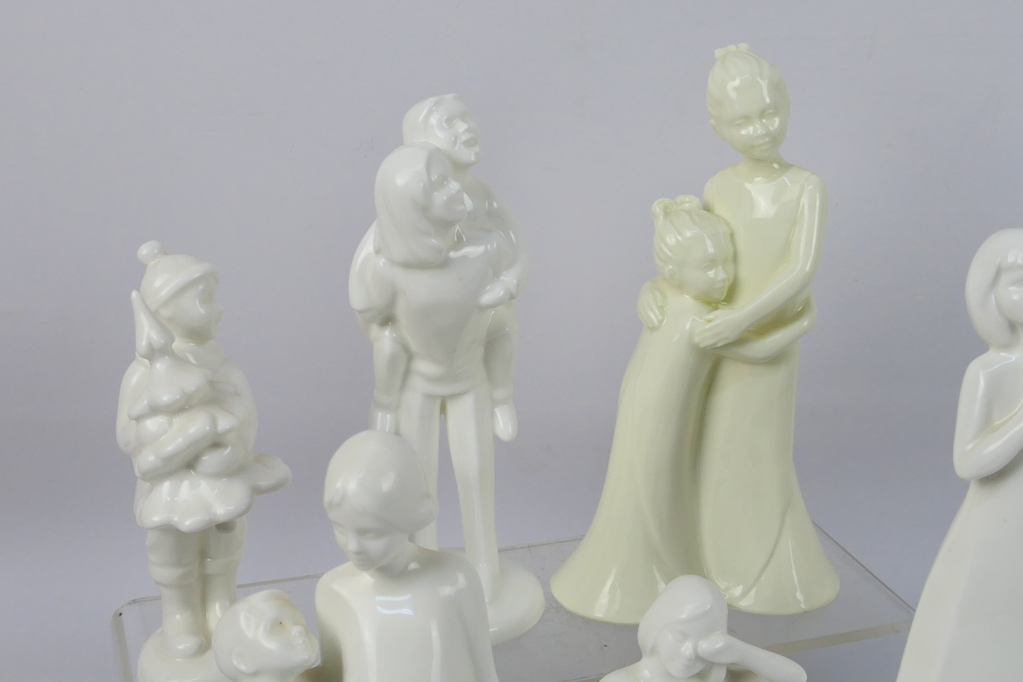 Eight white glaze figures / groups by Coalport, Royal Worcester and Royal Doulton Images, - Image 3 of 7