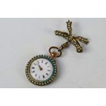 An early 20th century Swiss silver cased fob watch (.