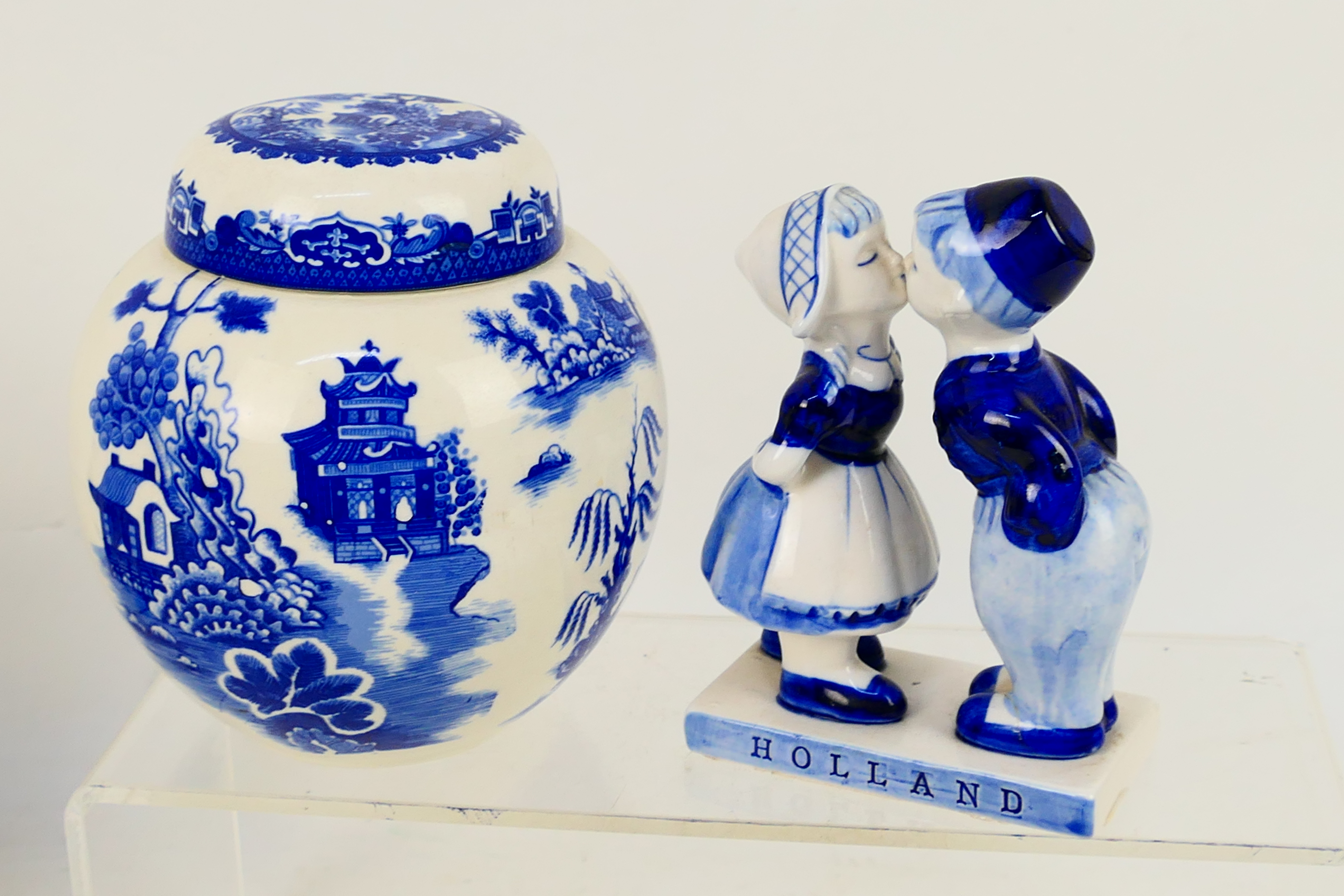 Lot to include a Royal Cauldon ginger jar, Delft figural group, - Image 3 of 5