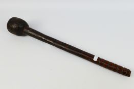 Ethnographica - An African Knobkerrie type war club, approximately 49 cm (l).