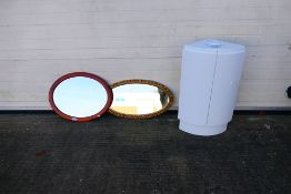 Two wall mirrors and a Victoria Plum corner vanity unit approximately 70 cm x 43 cm x 30 cm. [3].