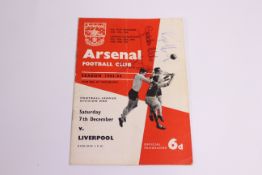 Signed Liverpool Football Programme, Ars