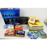 Lot to include 12" vinyl records, vintage dial telephone, small quantity of ceramics,