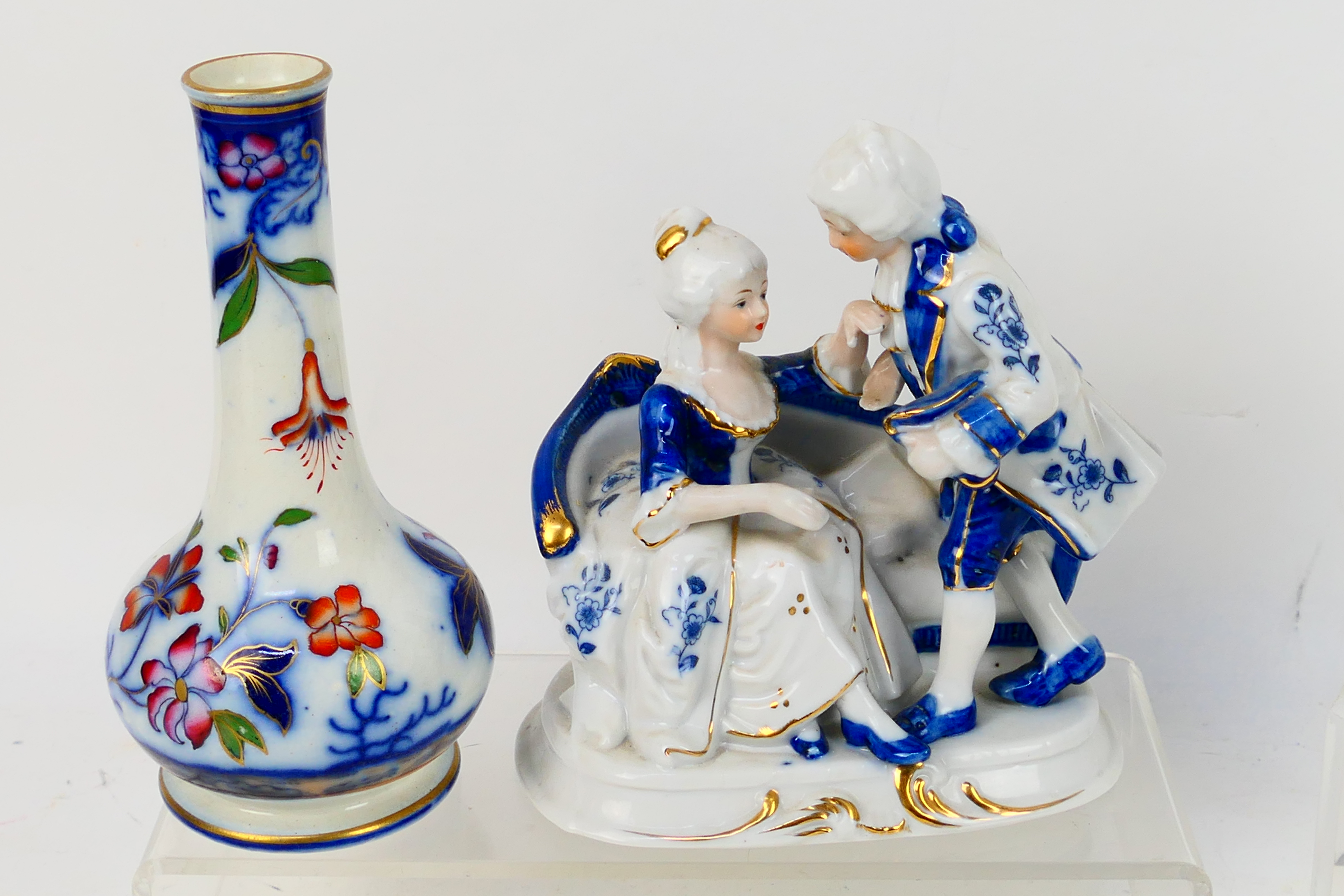 Lot to include a Royal Cauldon ginger jar, Delft figural group, - Image 2 of 5