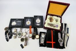 A quantity of modern pocket watches and wrist watches,
