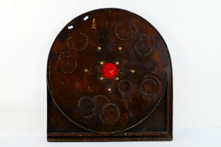 A Coney bagatelle board, mid 20th century, approximately 73 cm x 69 cm.