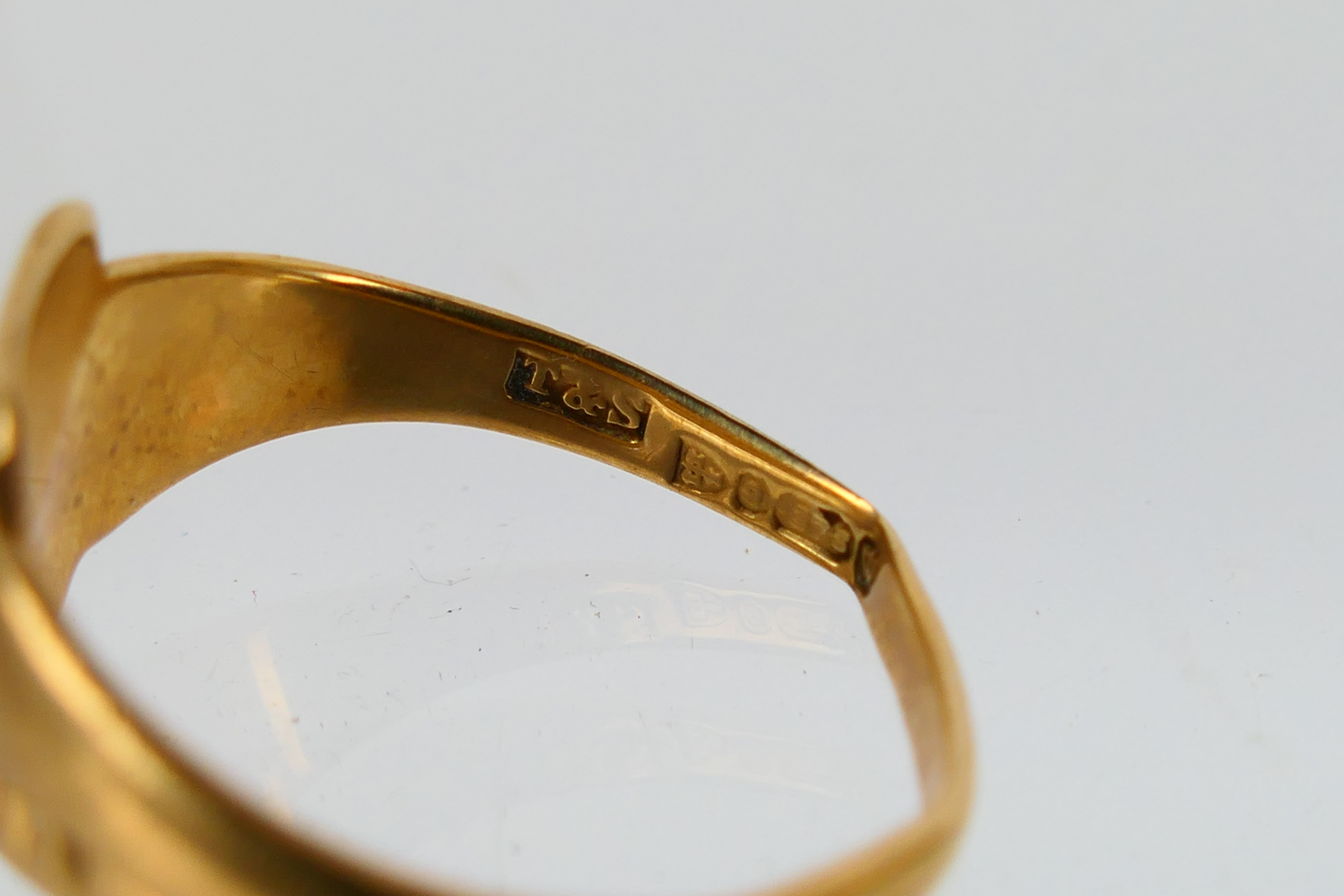A 9ct gold ring (shank misshapen), 3.8 grams. - Image 4 of 4