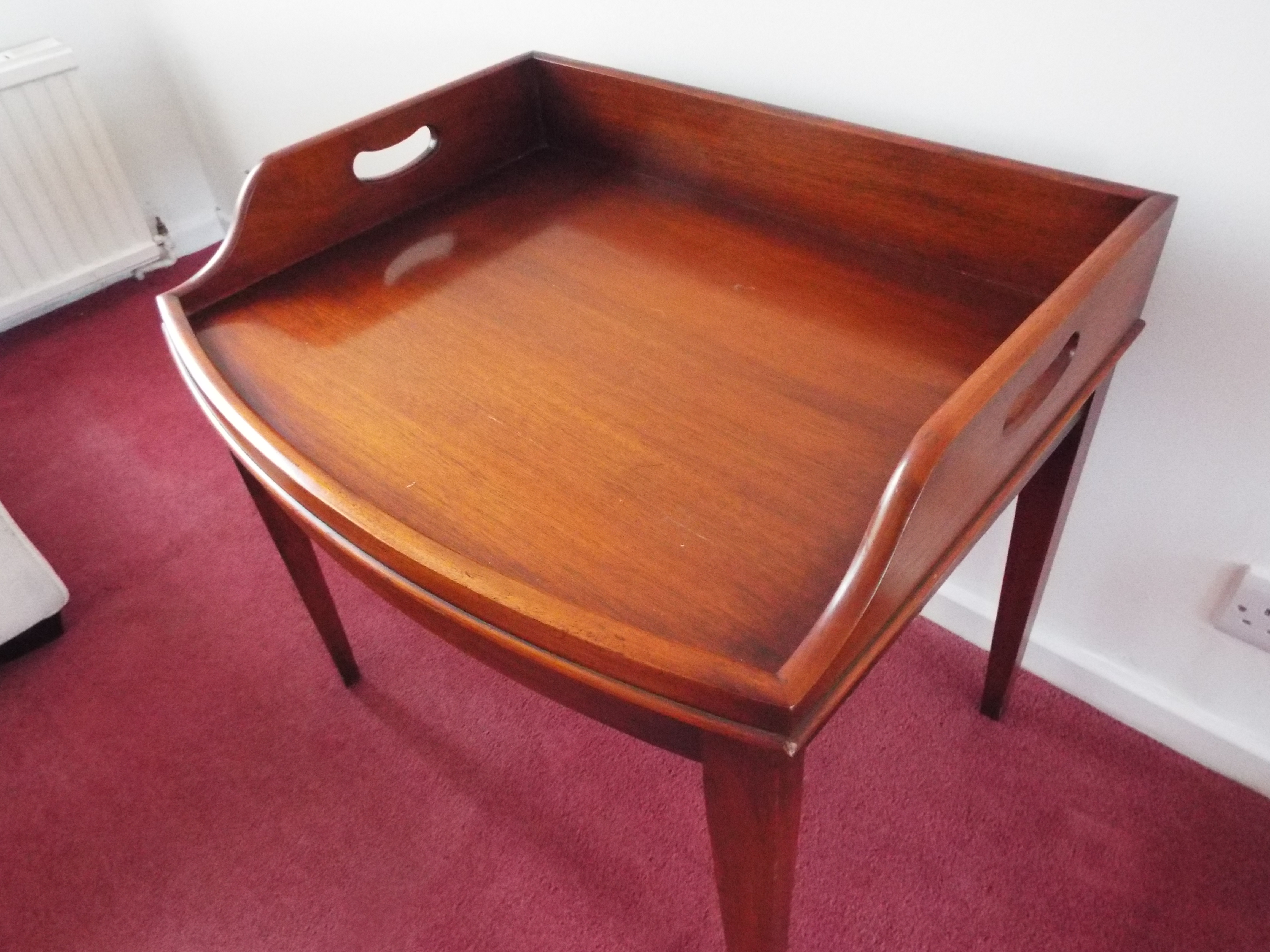 A mahogany Butler's style Table, 66cm (h) x 70cm (w) x 55 cm (d), - Image 2 of 3