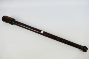Ethnographica - A South Pacific war club, approximately 60 cm (l).