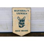 Television Prop - A shop sign for Hannibal's Animals pet shop as seen in the Netflix series Stay