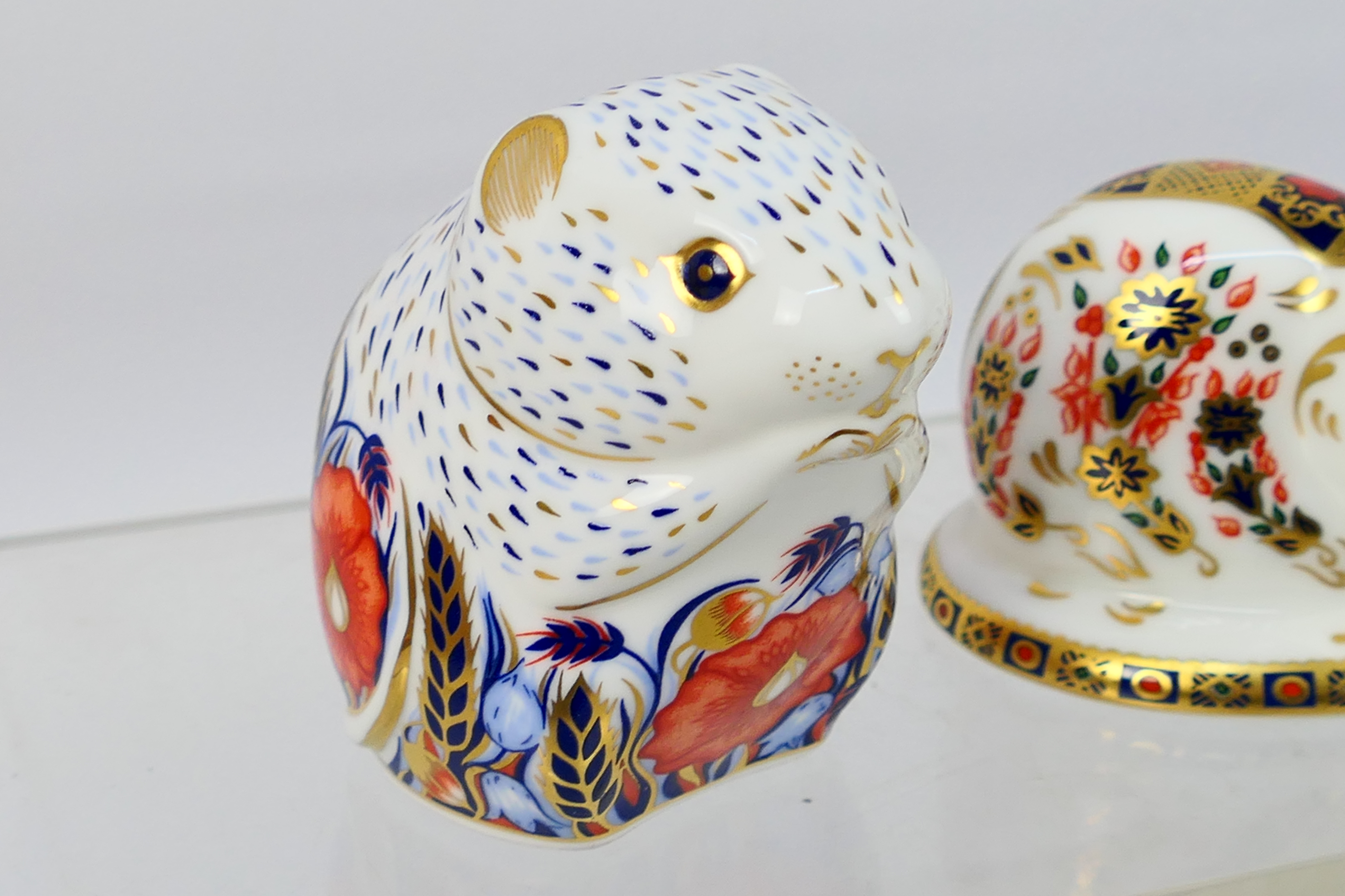 Royal Crown Derby - Three paperweights comprising a Collectors Guild Exclusive Poppy Mouse, - Image 2 of 10