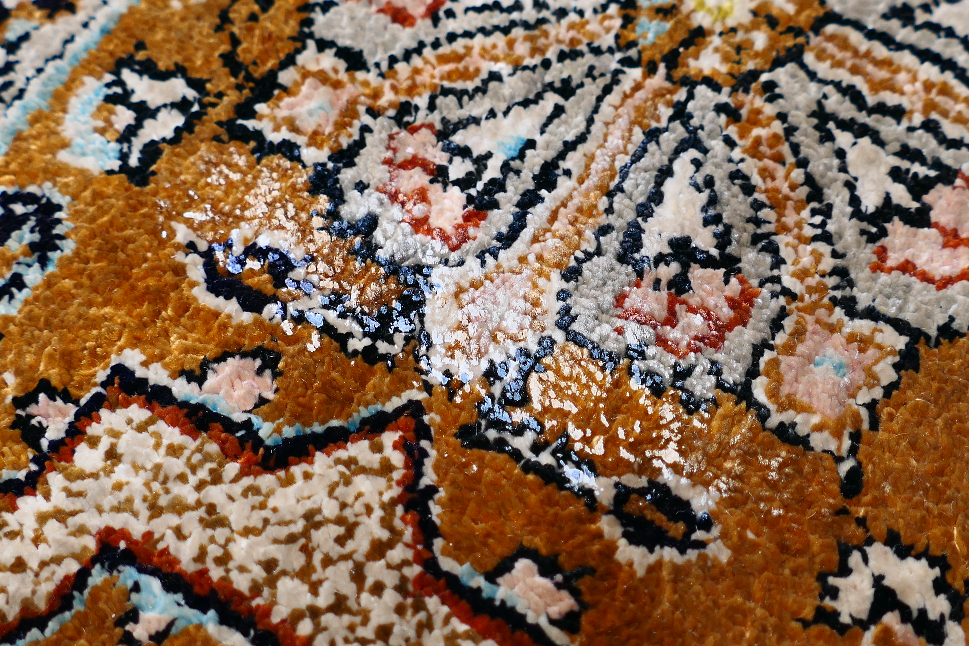 A Persian rug decorated with panels of flowering urns, - Image 7 of 17