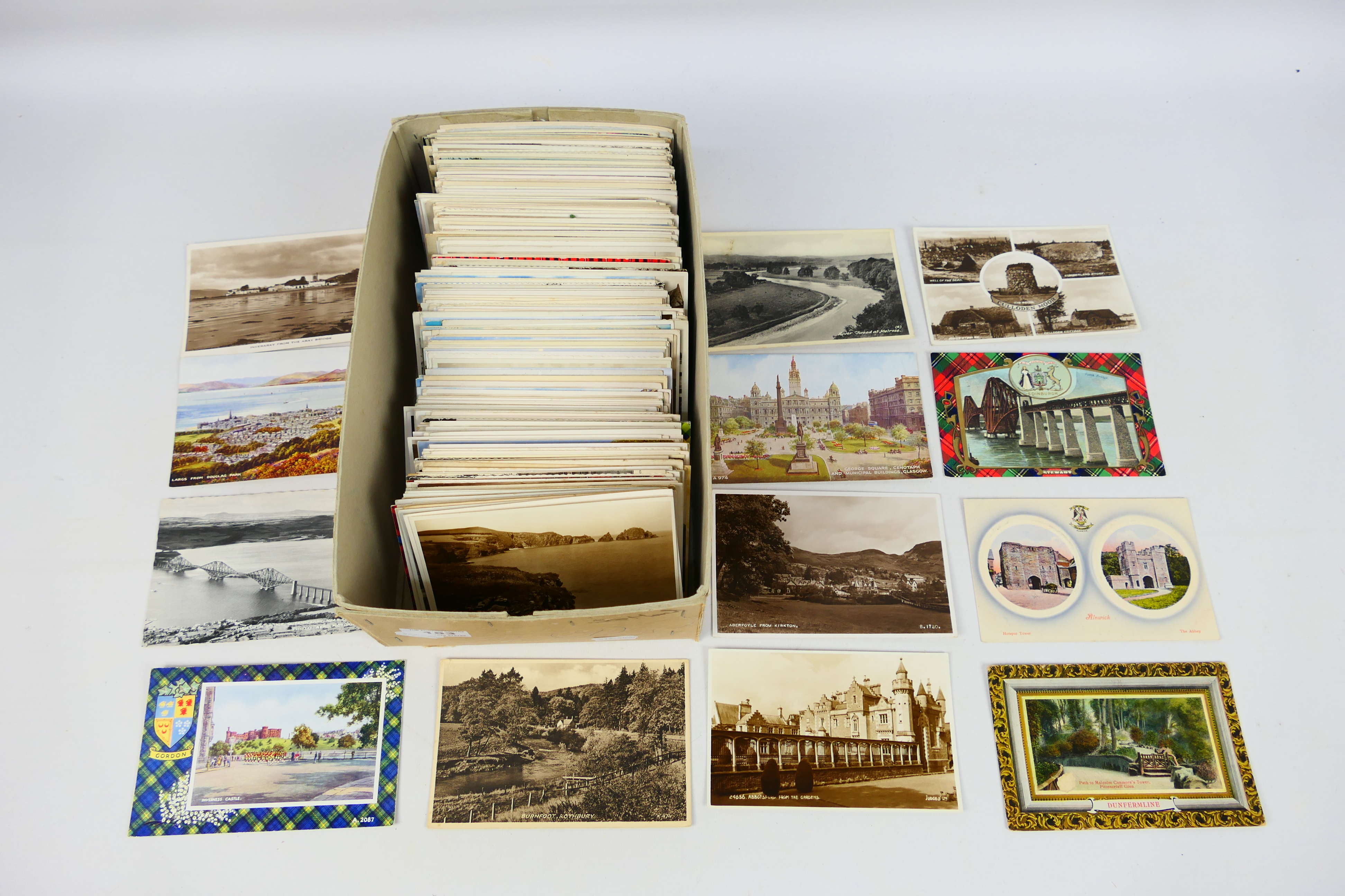 Deltiology - A collection of over 400 cards of Scottish interest,