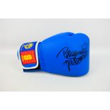 Boxing Interest - A blue right hand boxing glove signed by Manny 'Pacman' Paquiao (Emmanuel