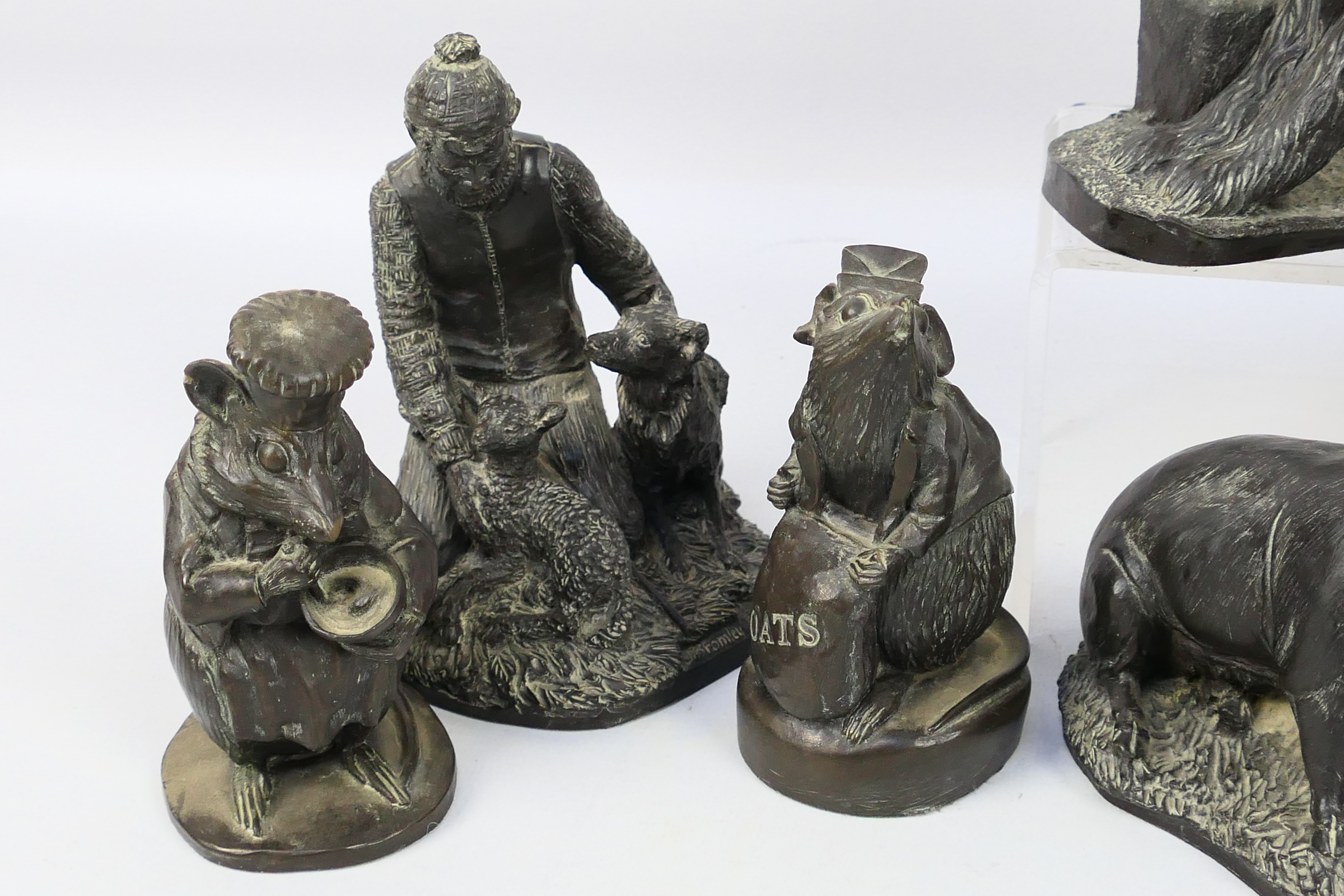 A collection of cold cast bronze figures / groups to include Heredities, - Image 3 of 5