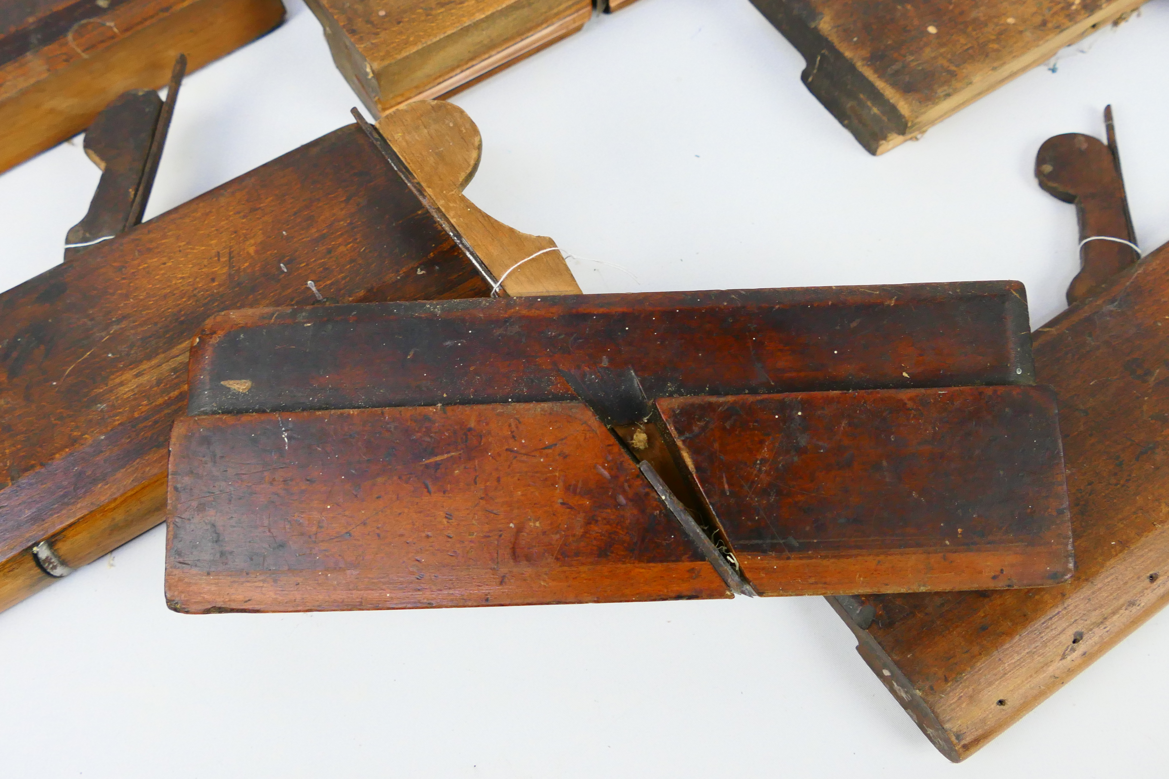 Nine antique moulding planes to include John Moseley & Sons. - Image 5 of 5