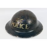 An early World War Two (WWII) Special Constabulary Police Officer's Brodie Helmet,