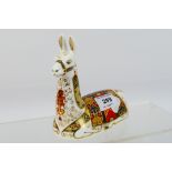 Royal Crown Derby - A Collectors Guild Exclusive paperweight, Llama, gold stopper,