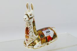 Royal Crown Derby - A Collectors Guild Exclusive paperweight, Llama, gold stopper,