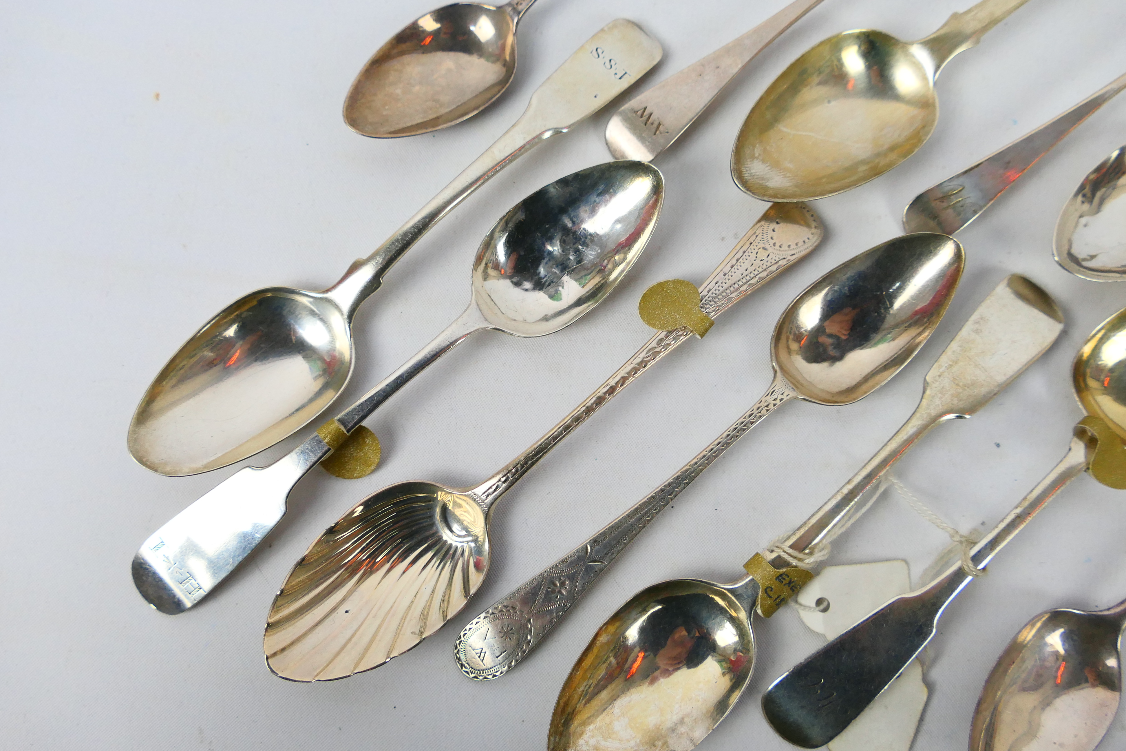 A collection of silver spoons, predominantly Georgian, various assay, date and maker's marks, - Image 2 of 13