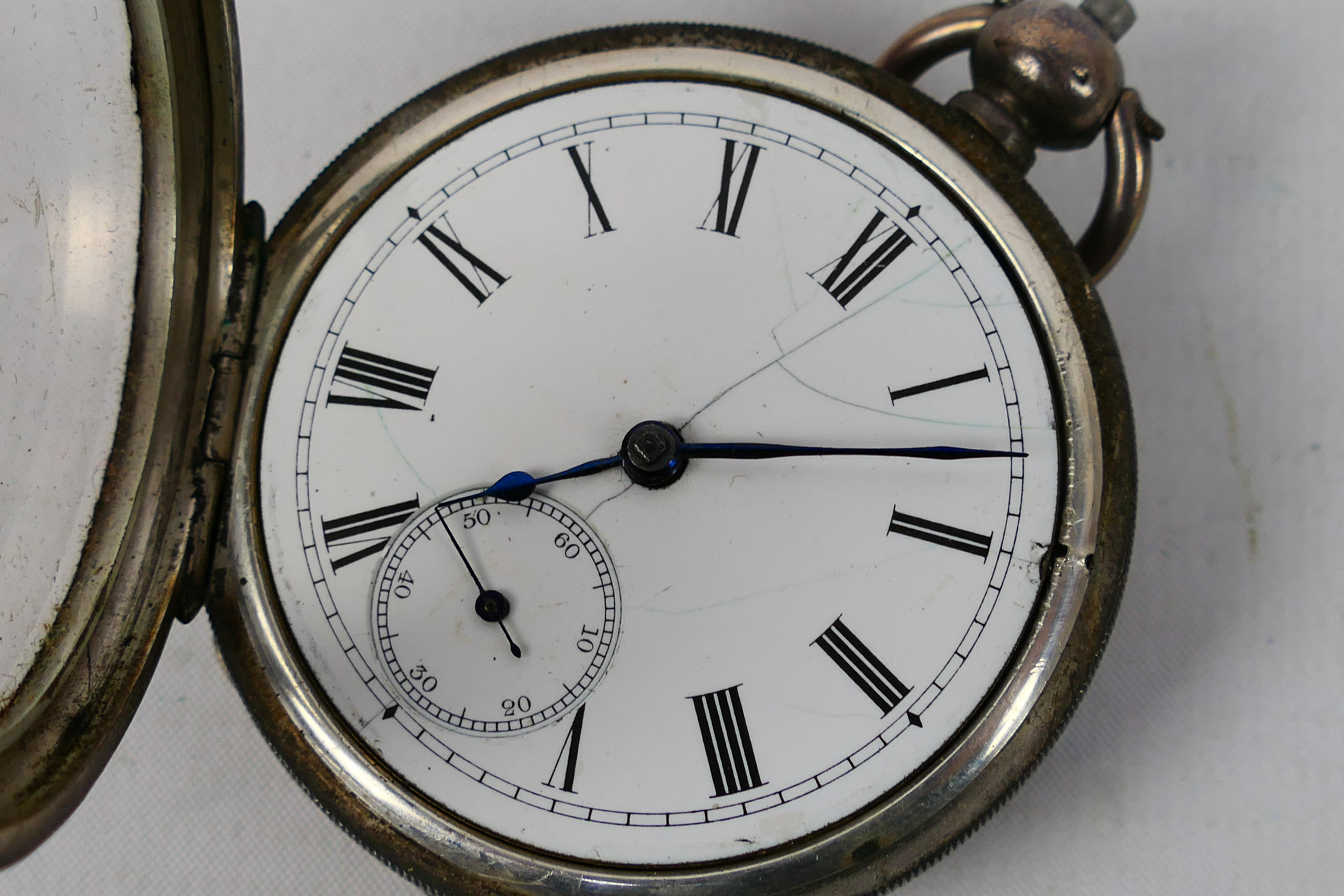 A Victorian silver cased, open face pocket watch, the case of Birmingham assay 1892, - Image 2 of 7