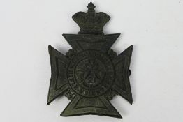 21st (Wigan) Lancashire Rifle Volunteer Corps Victorian helmet plate,