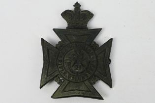 21st (Wigan) Lancashire Rifle Volunteer Corps Victorian helmet plate,