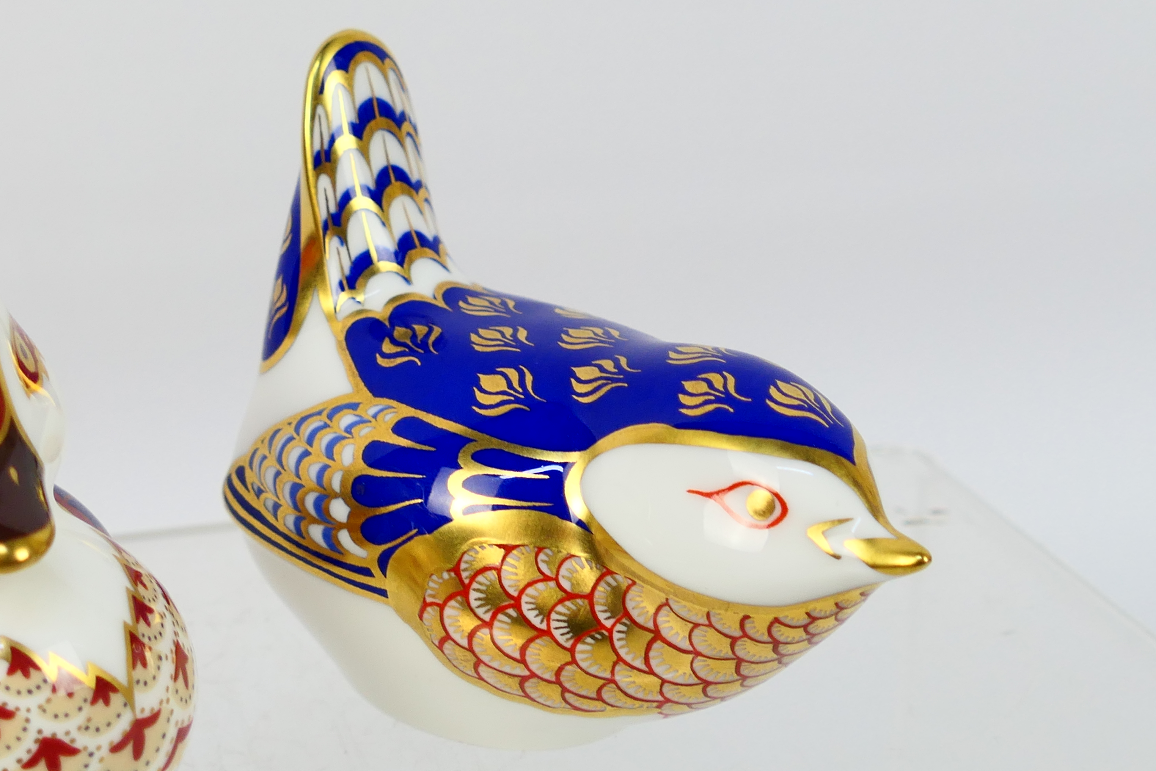 Royal Crown Derby - Three bird form paperweights comprising Jenny Wren, - Image 2 of 10
