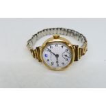 A 9ct gold cased wrist watch,