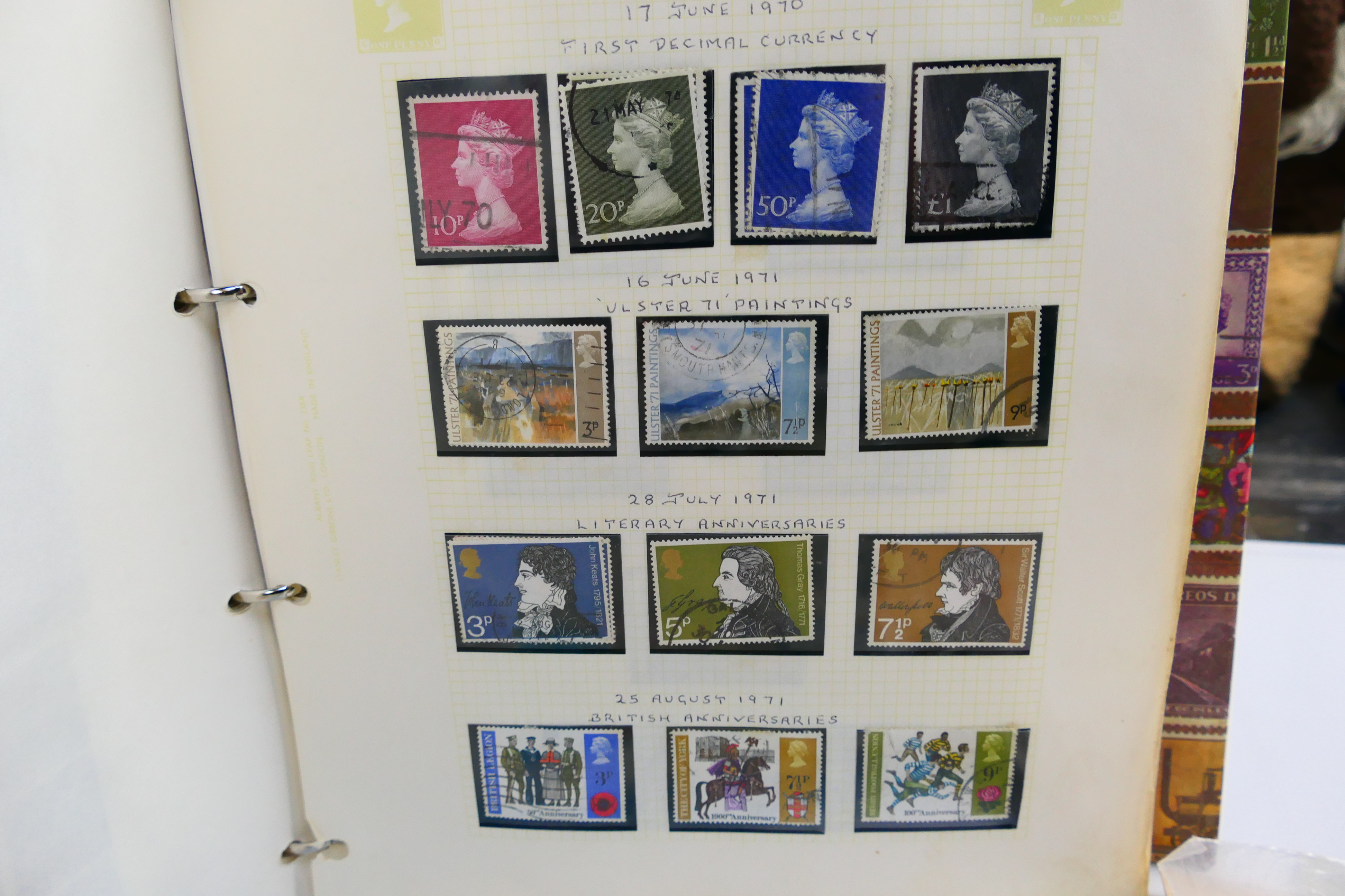 Philately - Lot to include three binders / albums of UK and foreign stamps, loose stamps, - Image 7 of 11