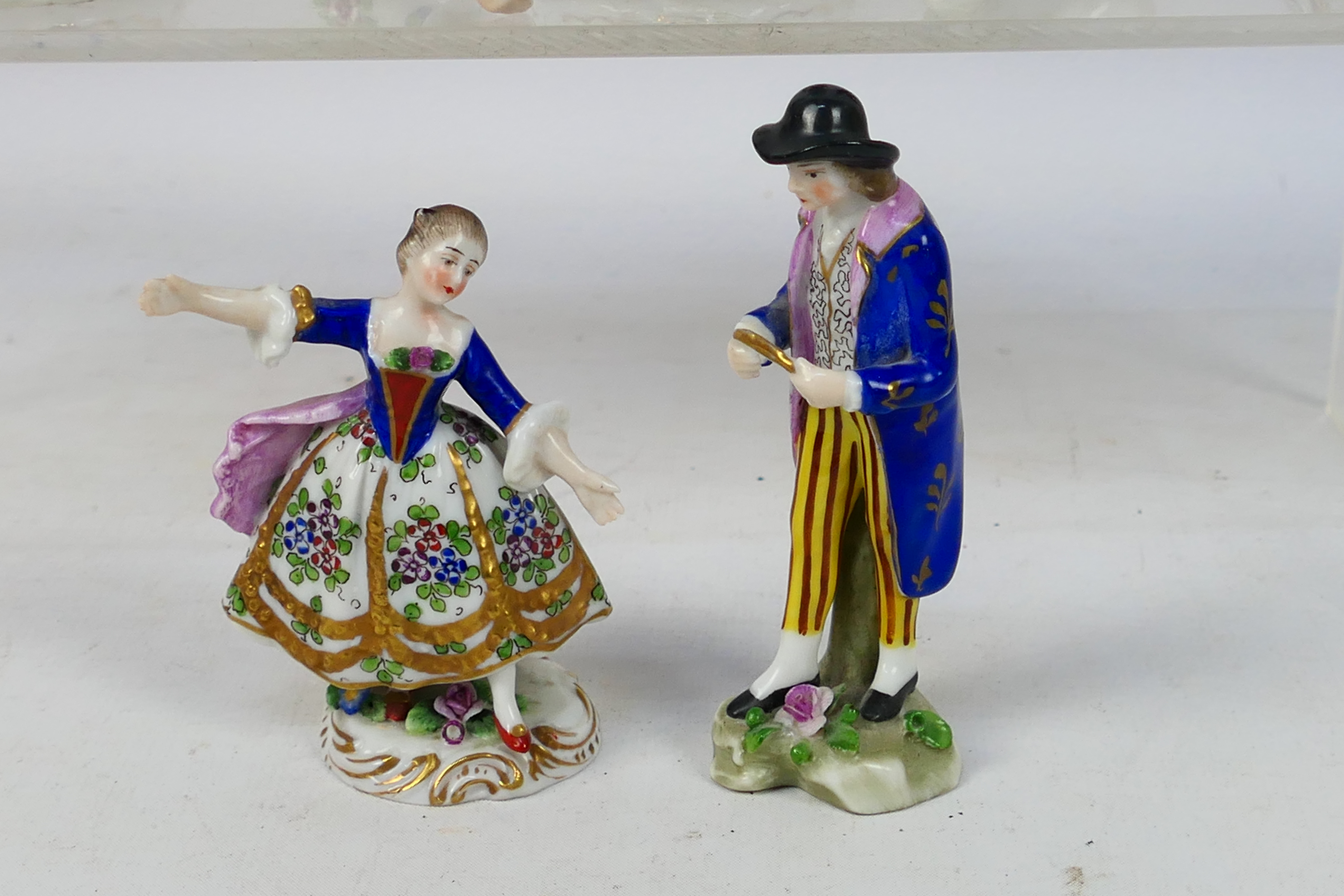 A collection of continental porcelain figures, largest approximately 16 cm (h). - Image 2 of 7