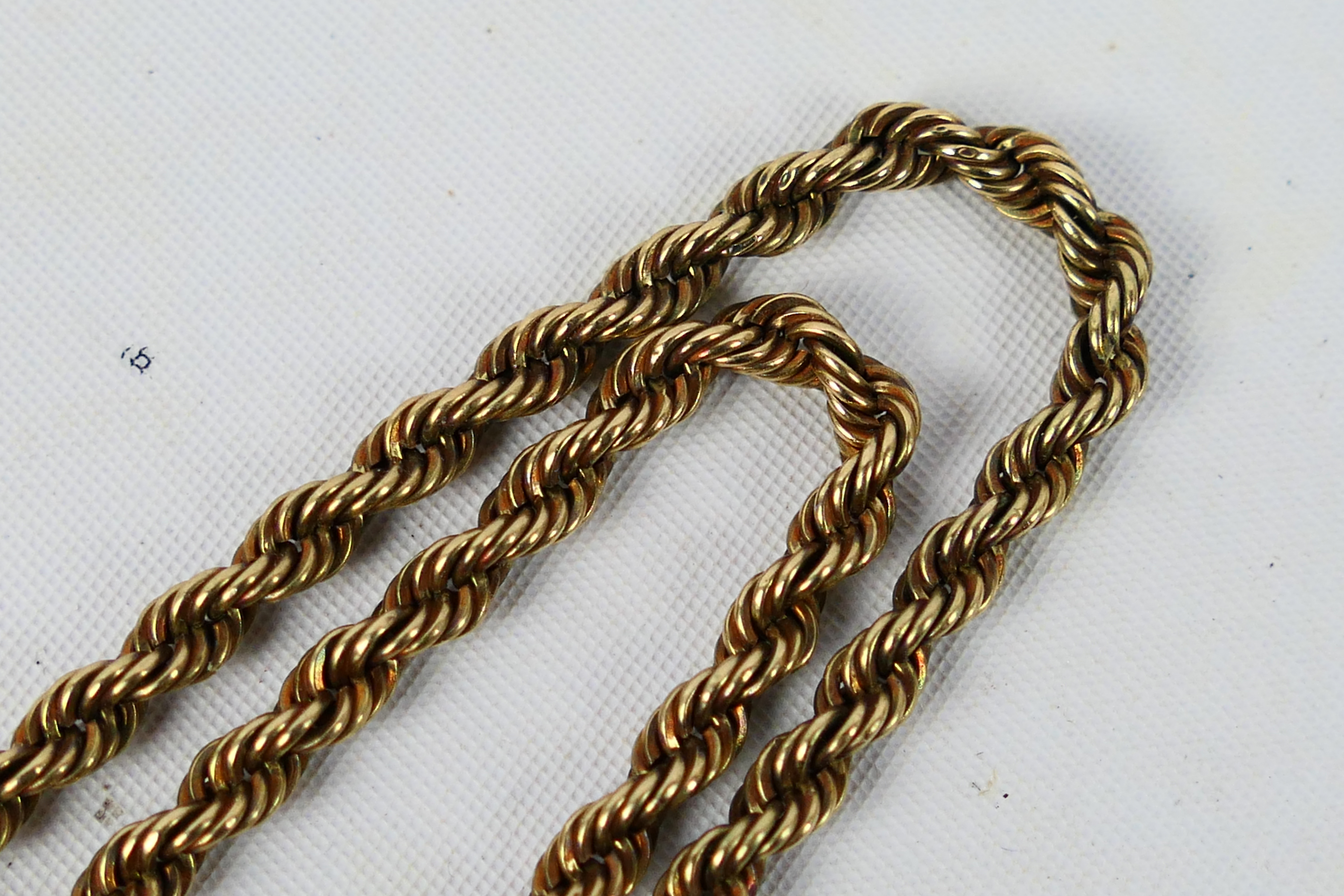 A 9ct yellow gold rope twist necklace, 41 cm (l), approximately 4.3 grams all in. - Image 2 of 3