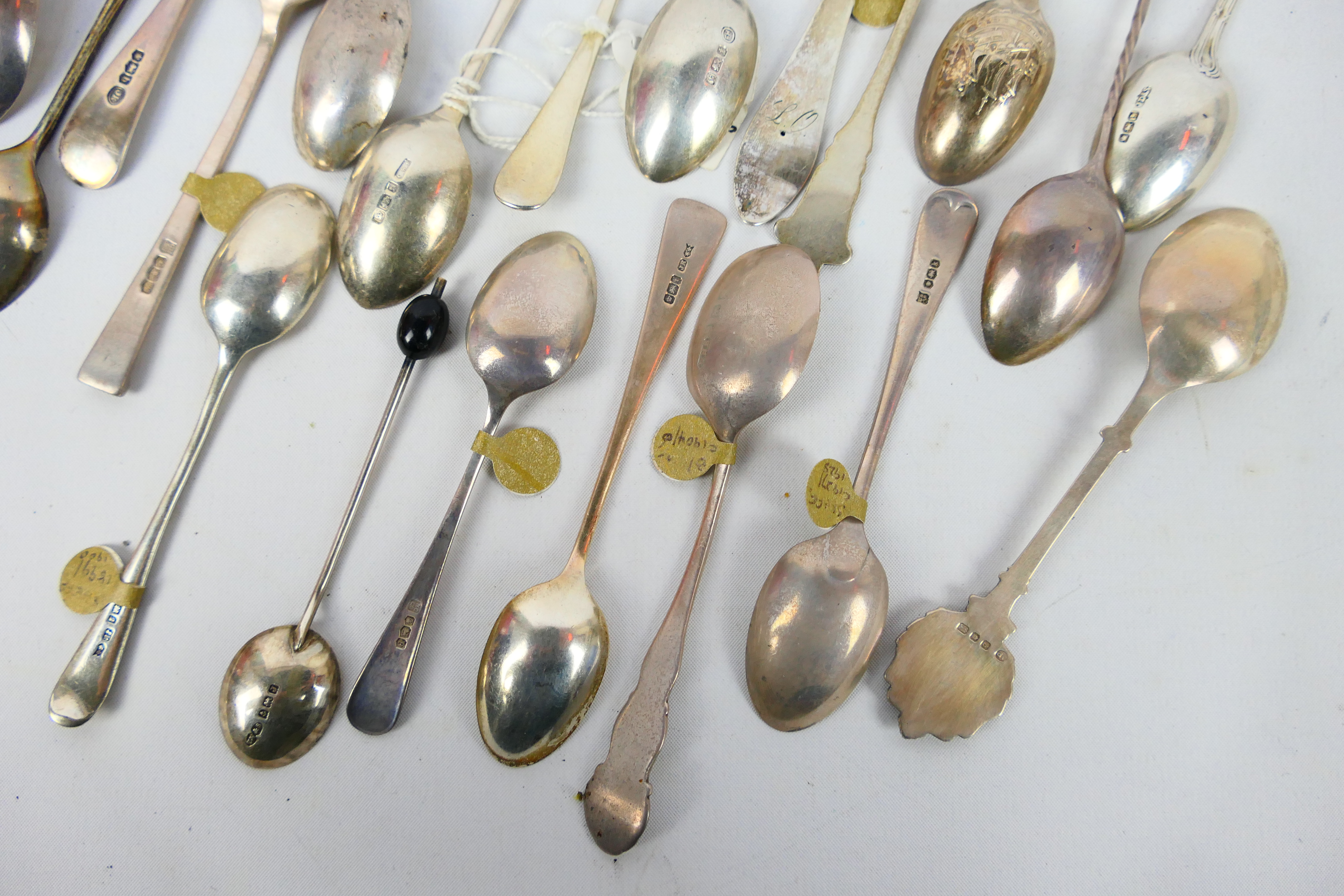 A collection of silver spoons, various assay and date marks, approximately 282 grams / 9 ozt. - Image 11 of 11