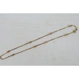 A 9ct rose gold necklace, 36 cm (l), approximately 4.7 grams.
