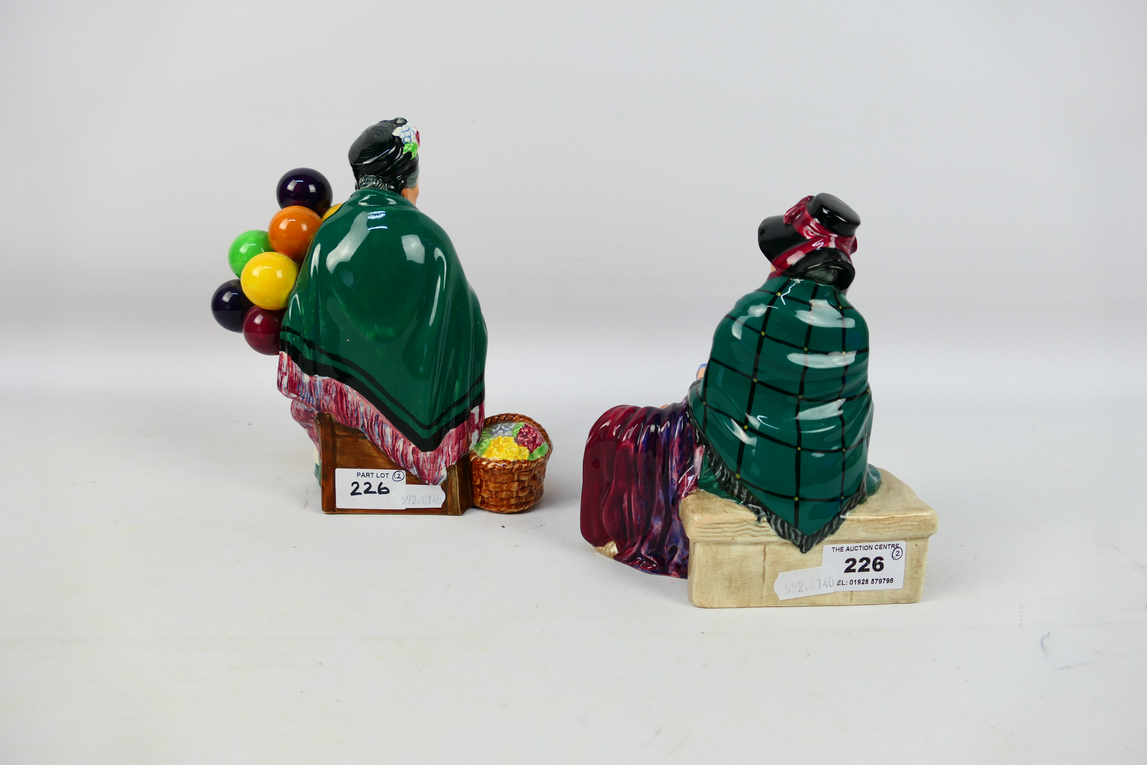 Two Royal Doulton figures comprising # HN1315 The Old Balloon Seller and # HN2017 Silks And Ribbons, - Image 2 of 5