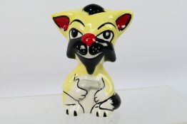 A Lorna Bailey cat figure, Make My Day, approximately 12 cm (h), signed.