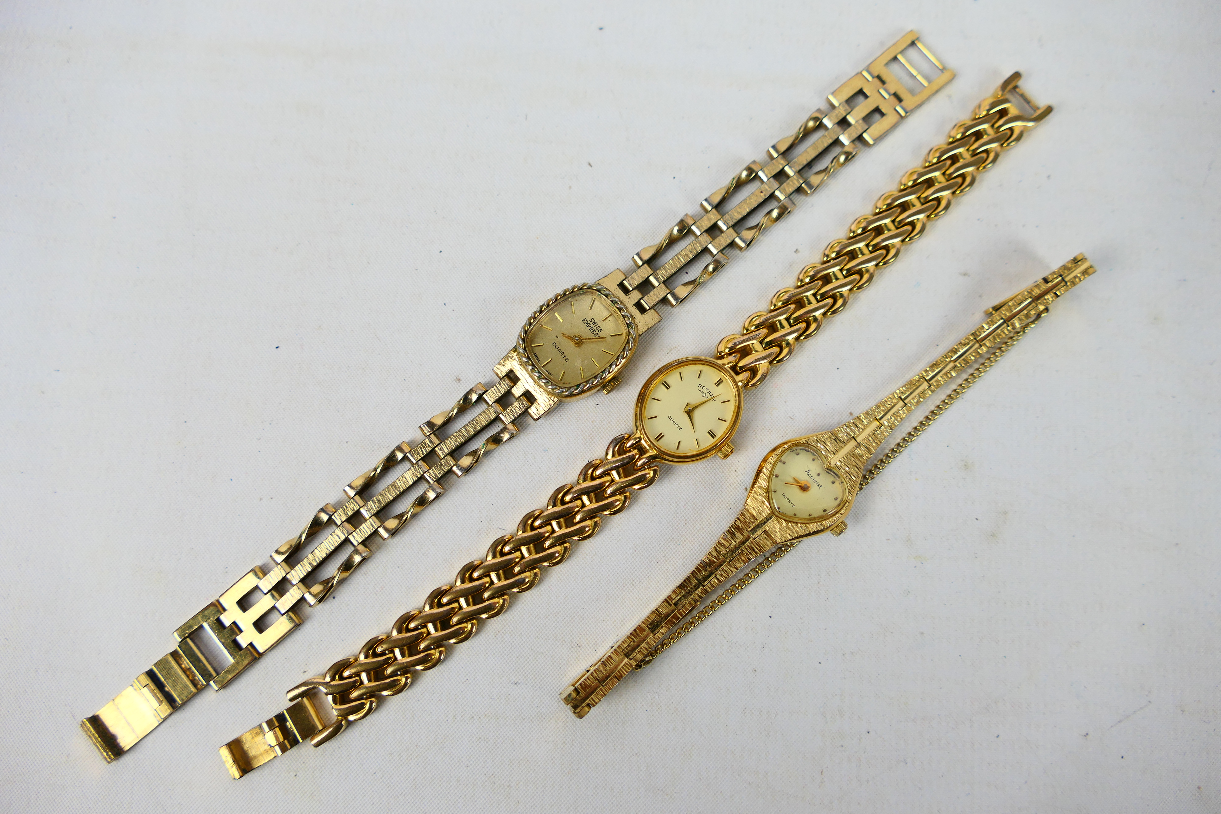 Three lady's wrist watches comprising Rotary, Accurist and other. - Image 2 of 5