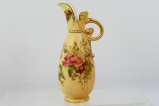 A Royal Worcester blush ivory ewer, shape 1065,